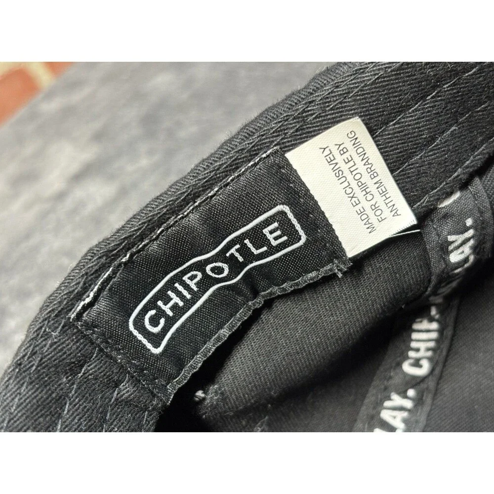 Rare Black Chipotle “Extra” Hat Strap Back Adjustable Anthem Branding 5 Panel